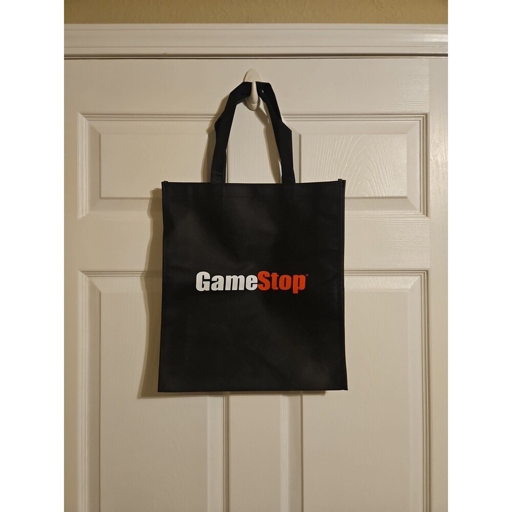 GAMESTOP Reusable Tote Black ECO Video Game Bag 16x14x3.5 Brand New Game Stop